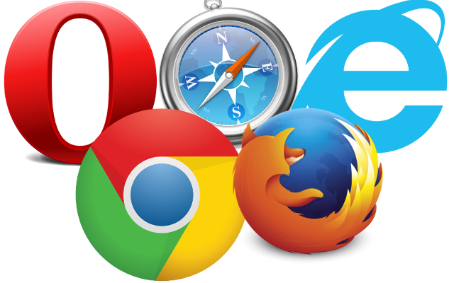 Népszerű böngészők: Google Chrome, Mozilla Firefox, Opera, Safari, Internet Explorer