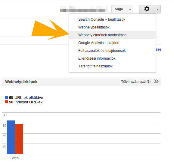 search console beállítás 2