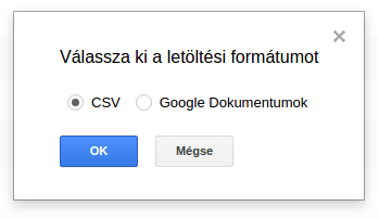 Keresési adatok elmentése a Google Search Console-ban CSV fájlként