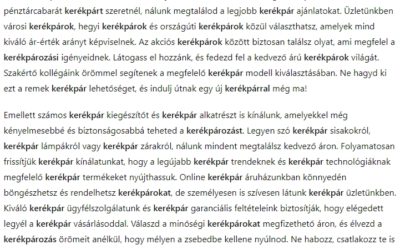 SEO baklövések